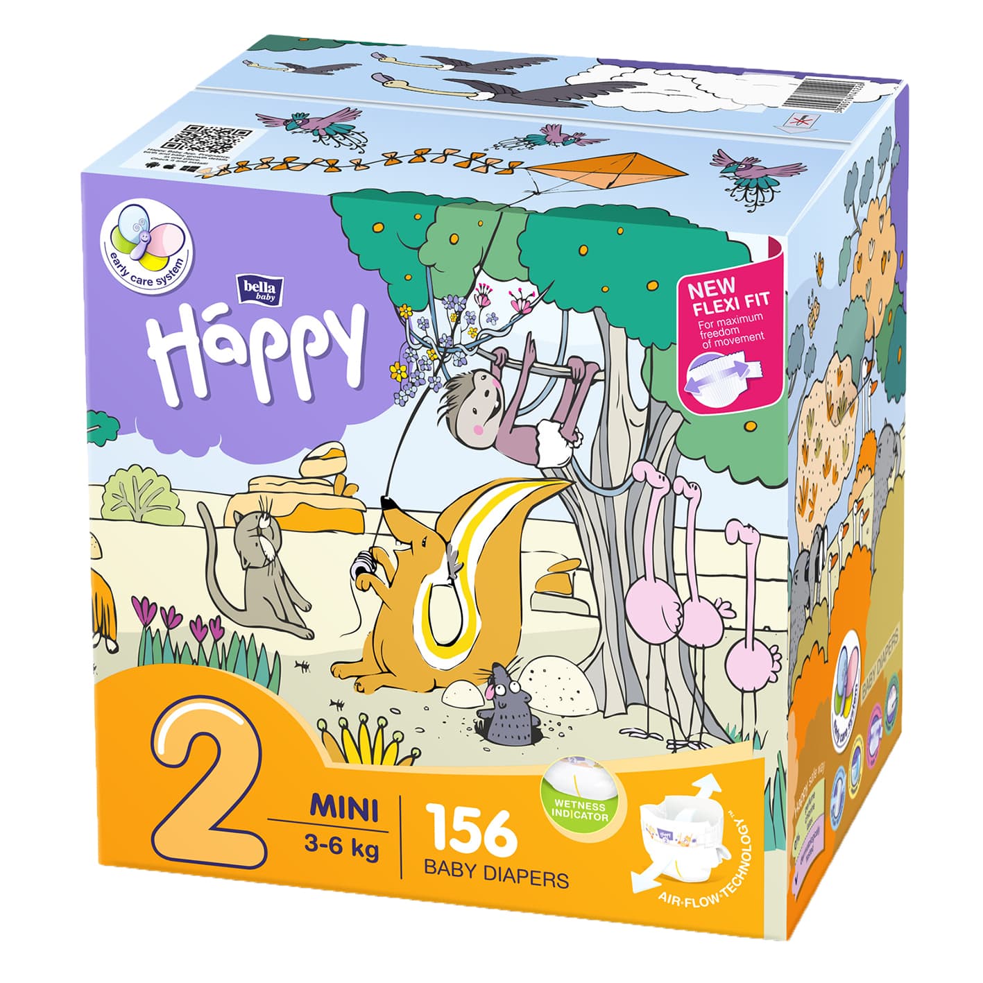 bella baby Happy Box Windeln Größe 2 Mini 3-6kg 156 Stück