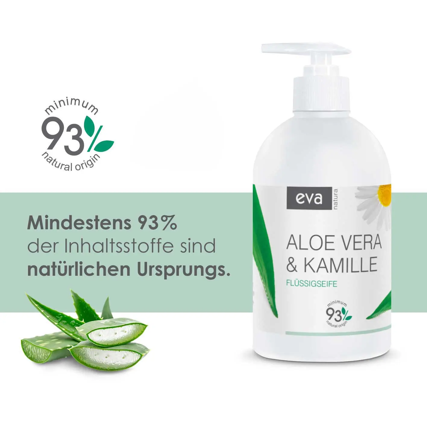 Eva Natura cremige Flüssigseife Aloe Vera und Kamille 500 ml