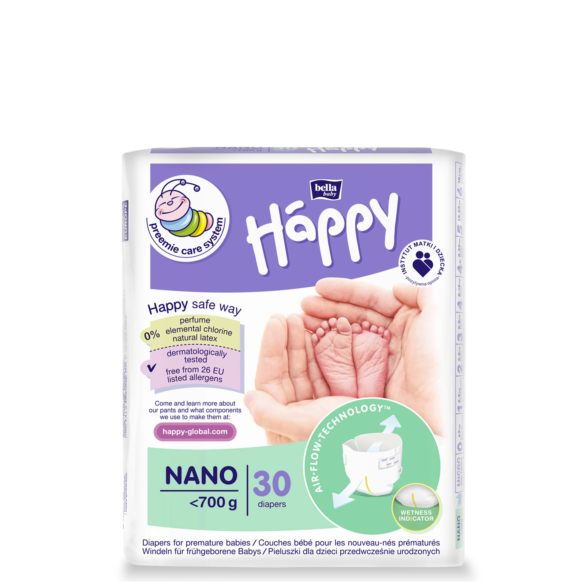 bella baby Happy Windeln für Frühgeborene Nano  unter 700g 30 Stück