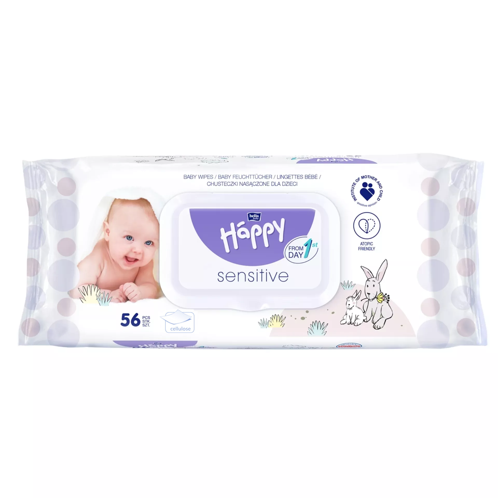 Vorteilsbox bella baby Happy Feuchttücher Sensitive mit Klickverschluss 8x56 Stück