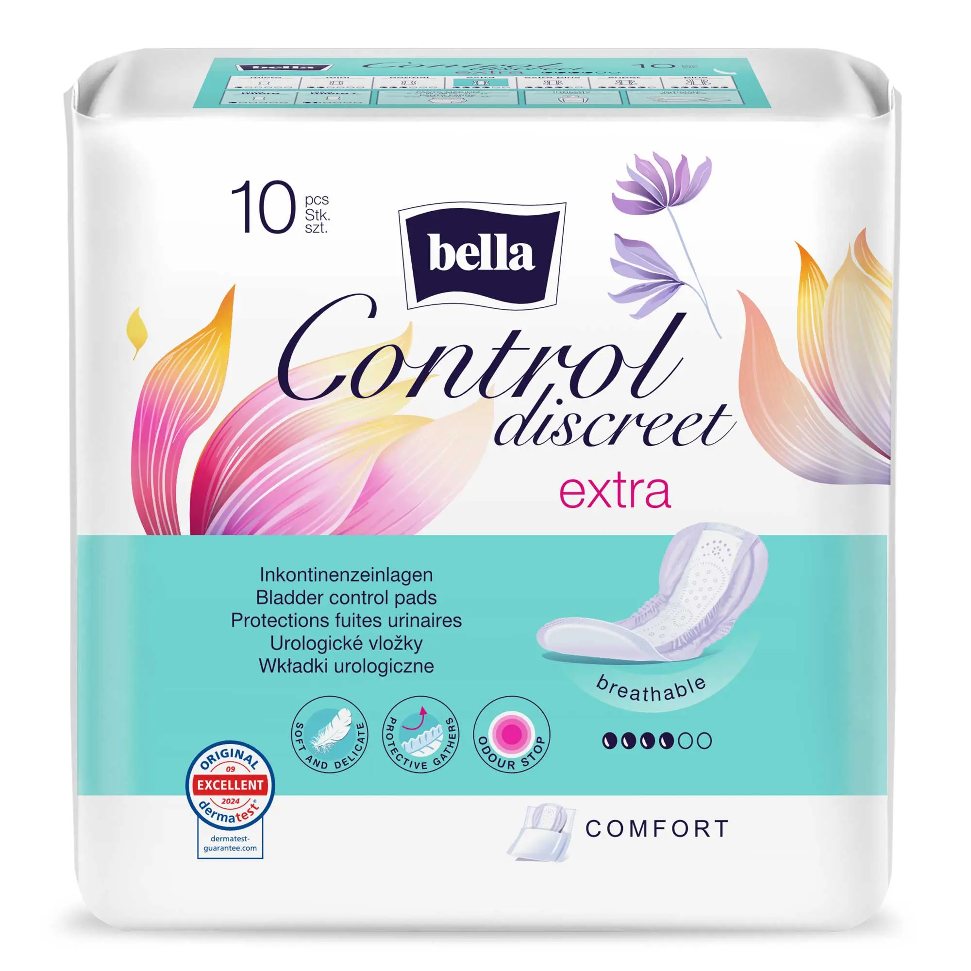 bella Control Discreet, Inkontinenzeinlagen, Extra (10 Stück)