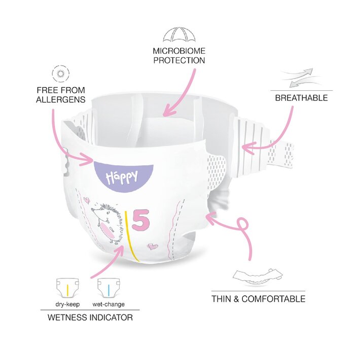 bella baby Happy Windeln Gr. 5 Junior 11-18kg BIG PACK 52 Stück 3er Pack