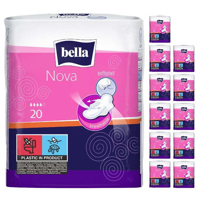 bella Maxi Damenbinden Nova mit Flügeln 20 Stück 12er Pack 