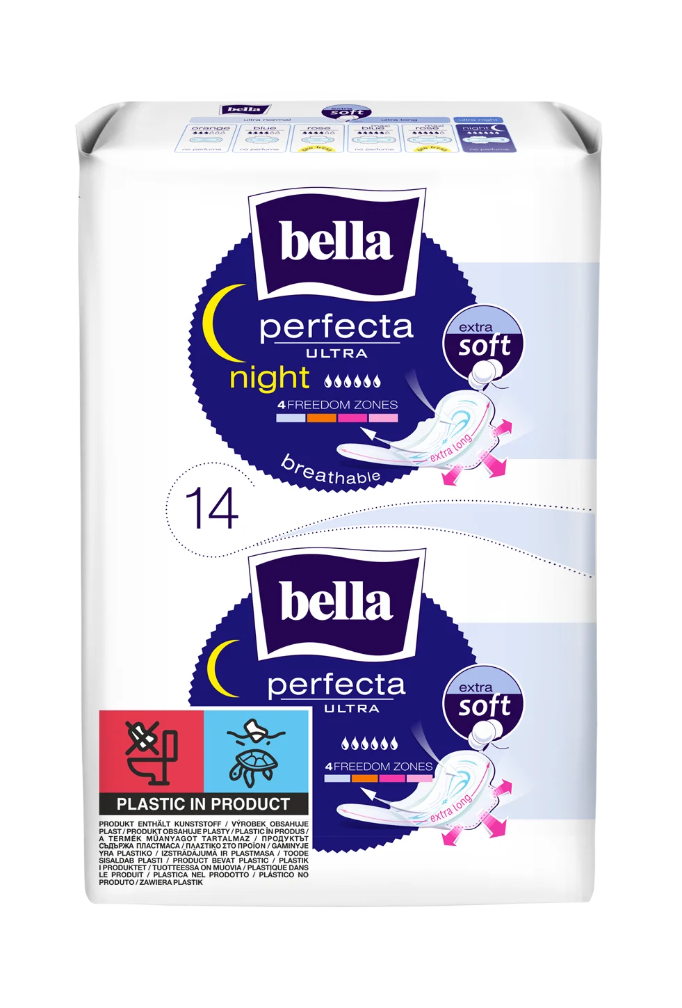 bella Perfecta Ultra Damenbinden Night mit Flügeln Extra Soft 14 Stück