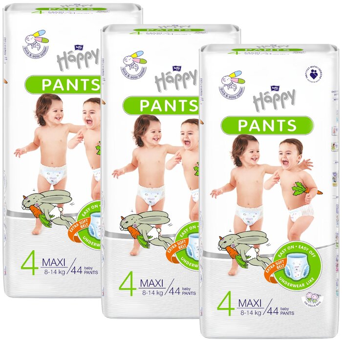 bella baby Happy Pants Größe 4 Maxi 8-14 kg 3x44 Stück