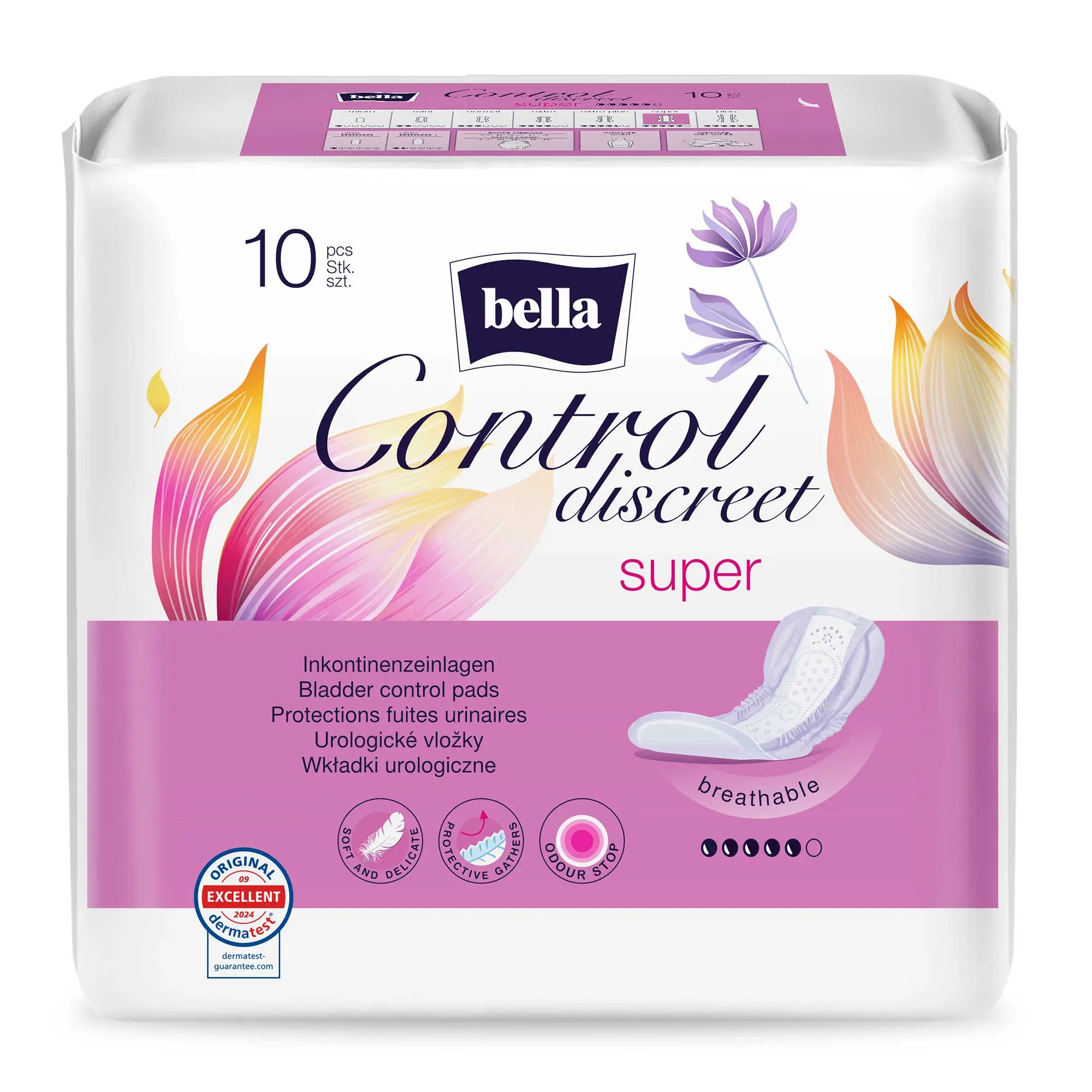 bella Control Discreet, Inkontinenzeinlagen, Super (10 Stück)