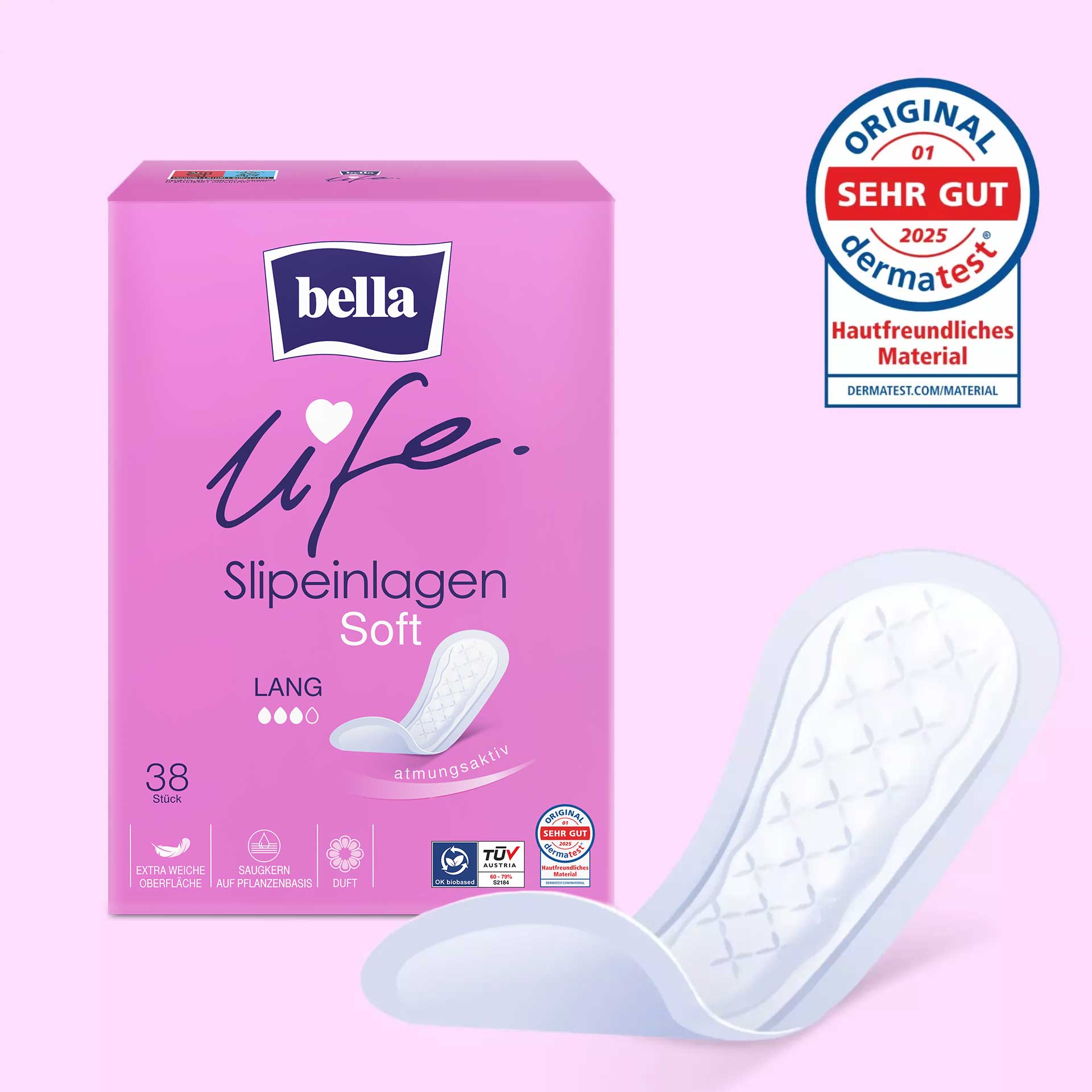 bella life Slipeinlagen Soft Lang mit Frischeduft 38 Stück