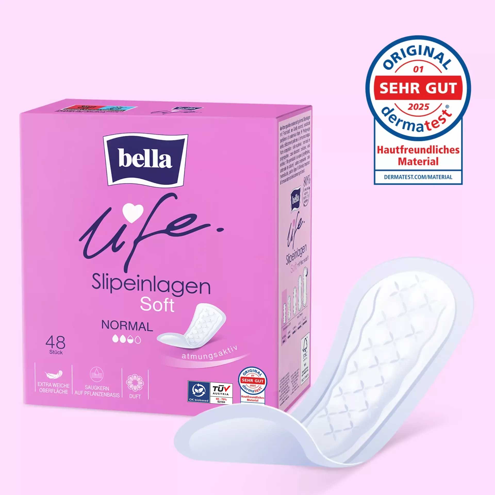 bella life Slipeinlagen Soft Normal mit Frischeduft 48 Stück