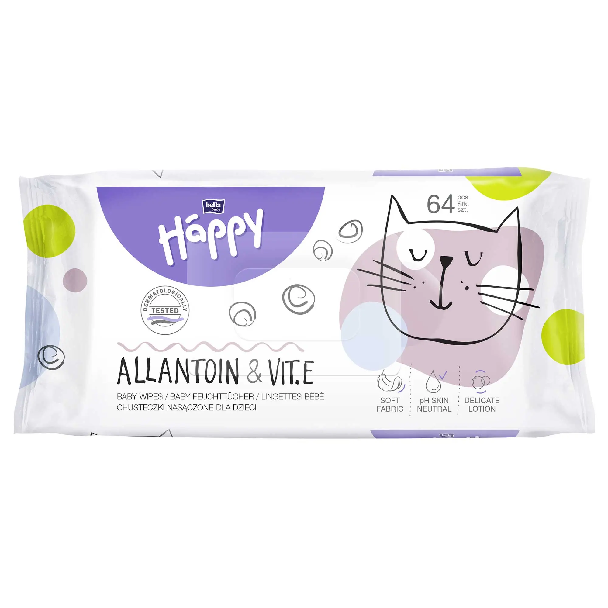 bella baby Happy Feuchttücher Allantoin und Vitamin E (64 Stück)