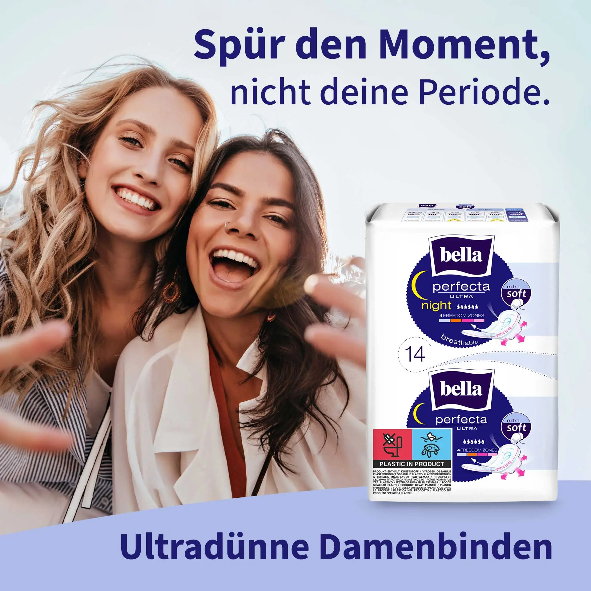 bella Perfecta, Ultra Binden Night, mit Flügeln, Extra Soft (14 Stück)