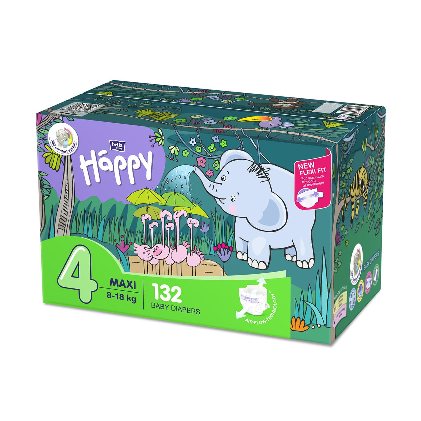 bella baby Happy Box Windeln Größe 4 Maxi 8-18 kg 132 Stück