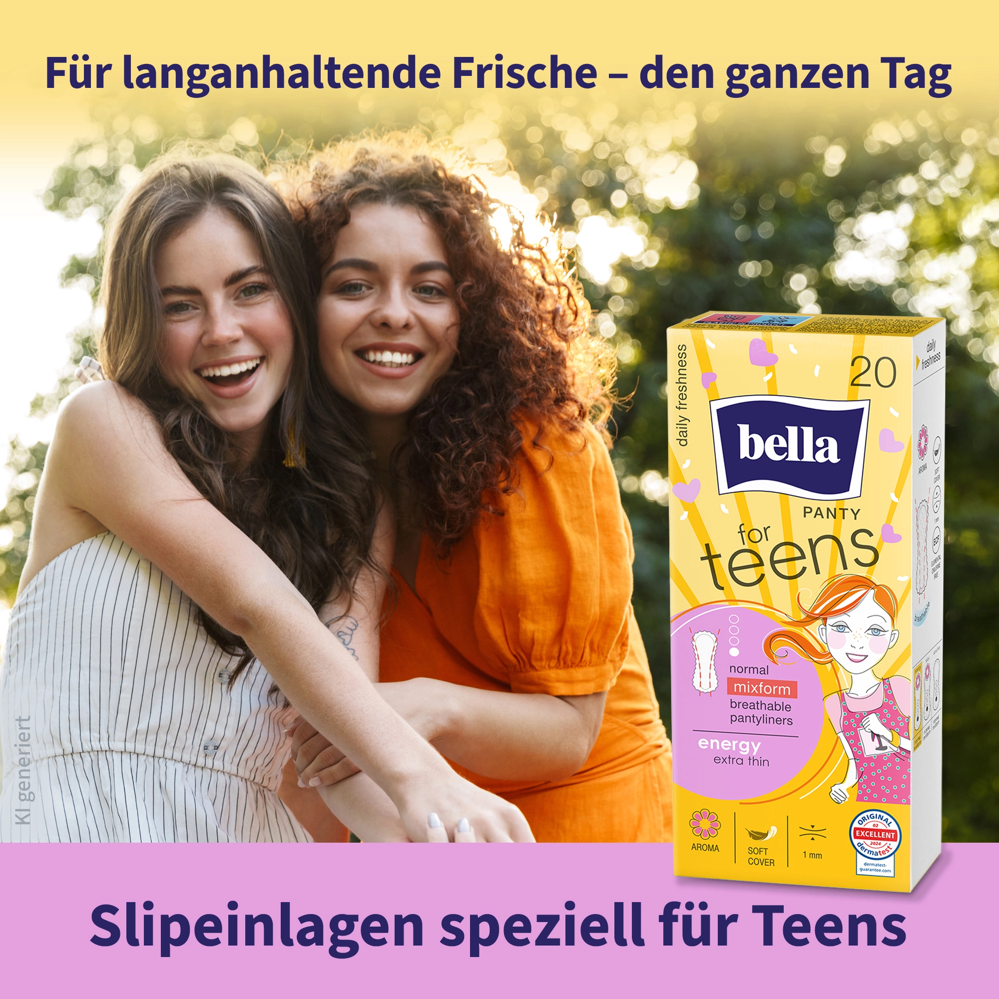 bella for Teens, Slipeinlagen, Energy, mit Duft (20 Stück)