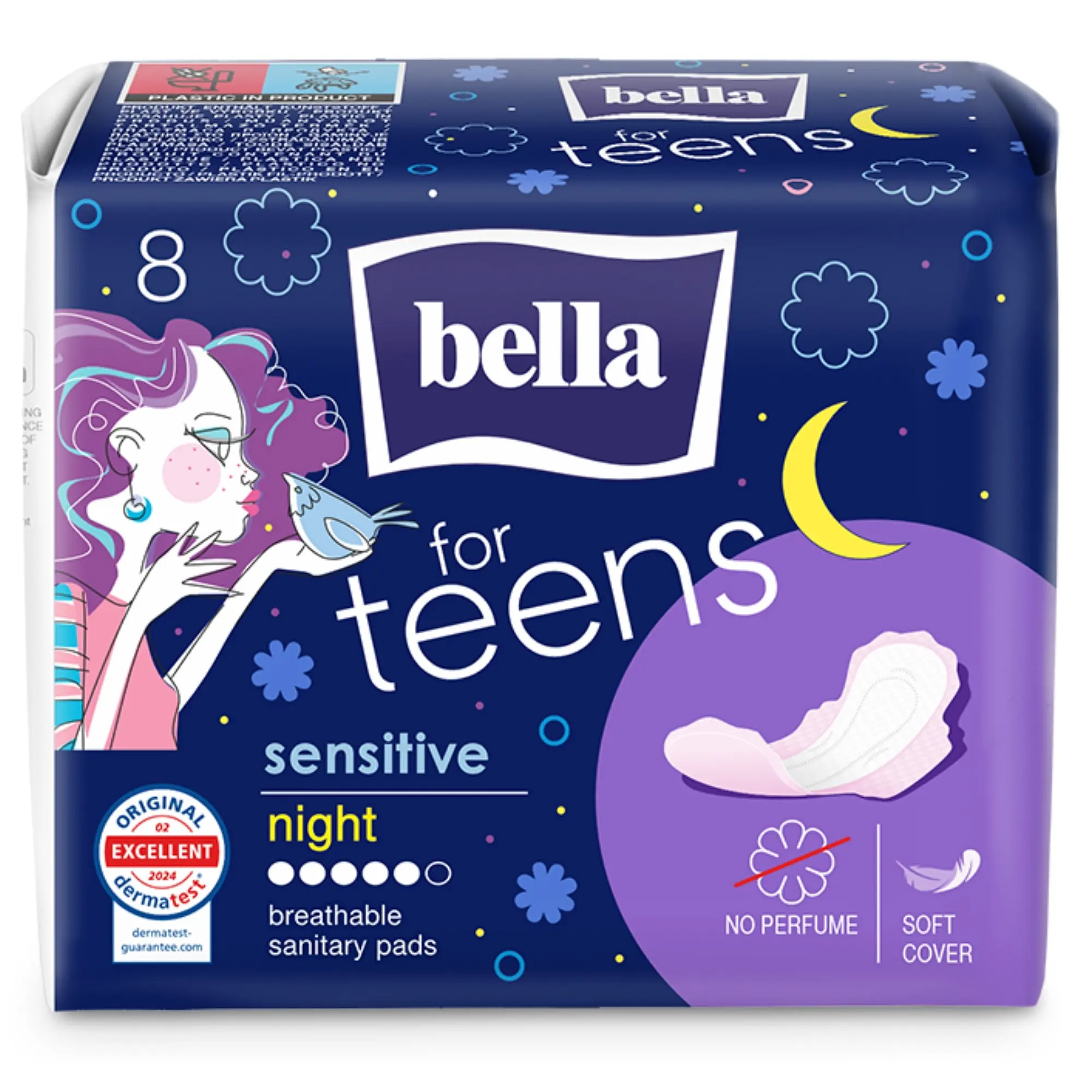 bella for Teens Ultra Binden Sensitive Night 8 Stück