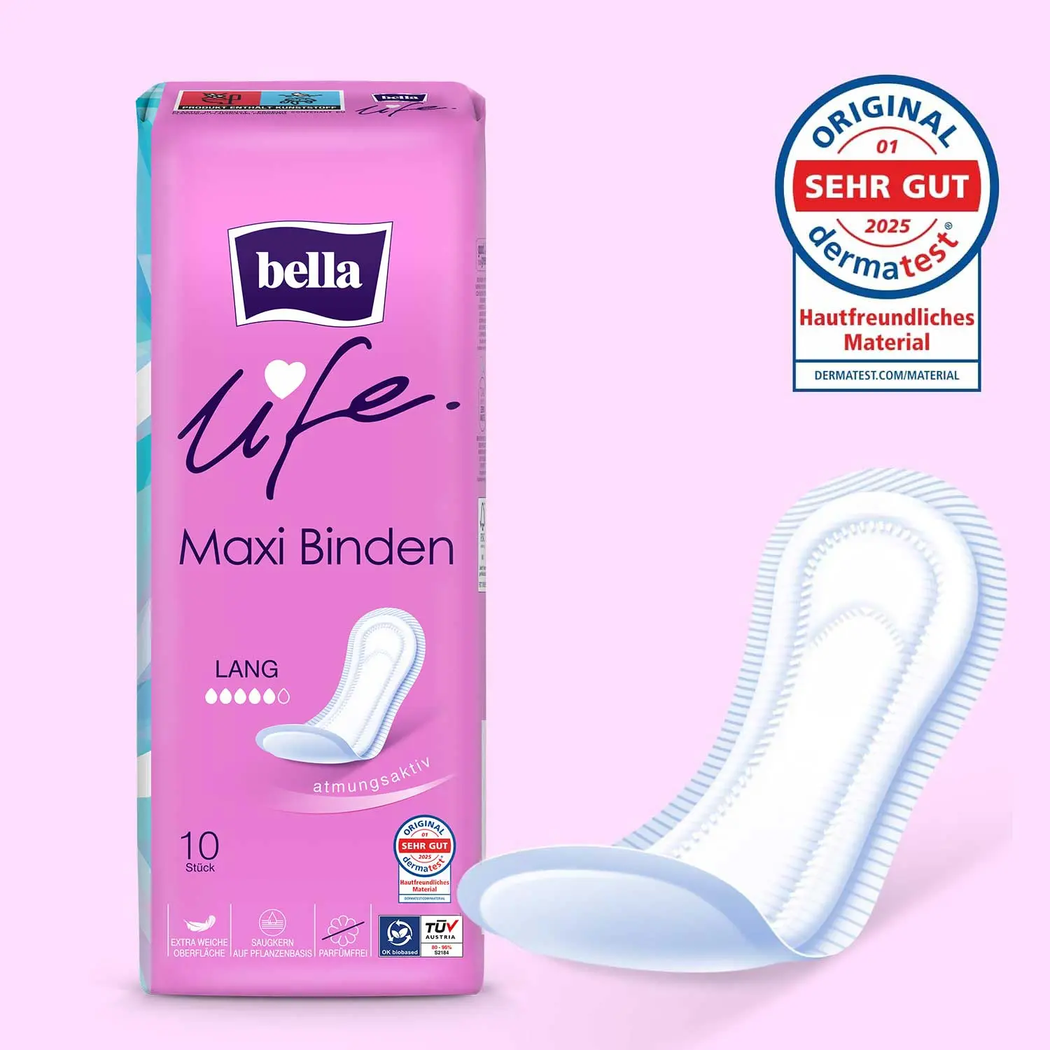 bella life Maxi Binden Lang 10 Stück