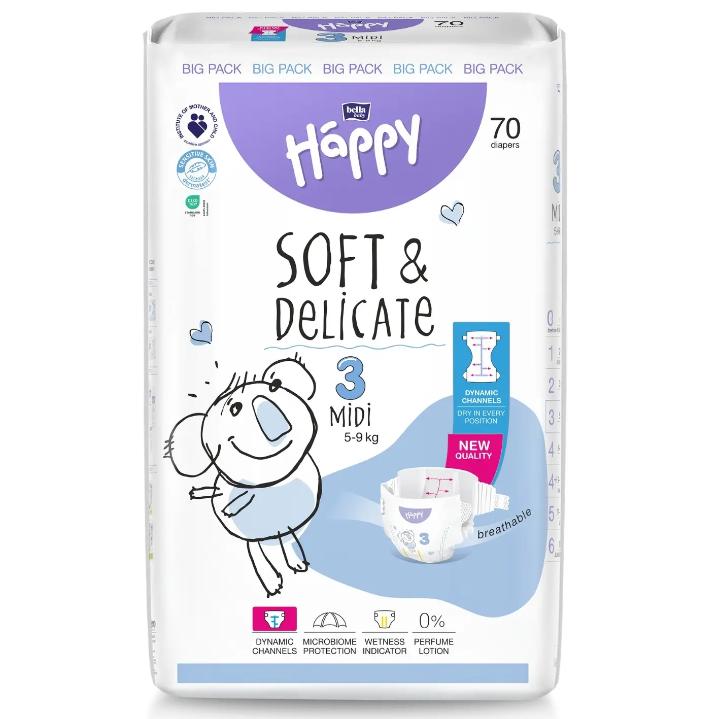 bella baby Happy, Windeln, Größe 3, Midi 5–9 kg