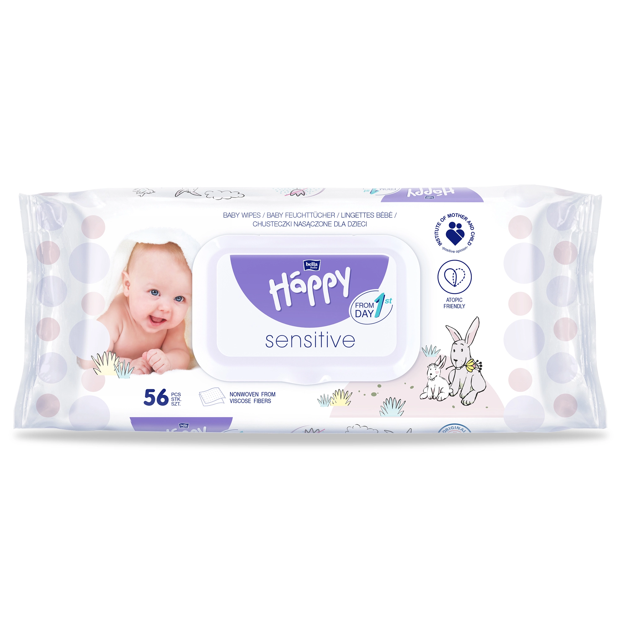 bella baby Happy Feuchttücher Sensitive mit Klickverschluss 56 Stück