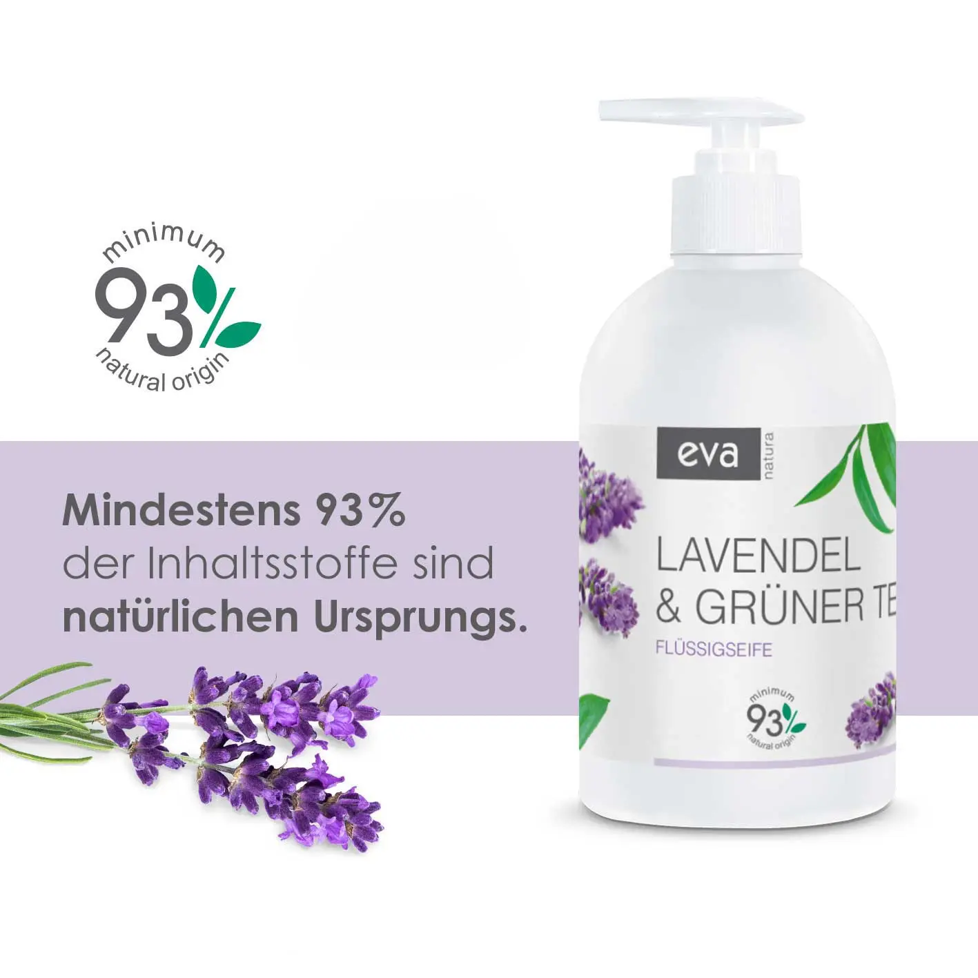 Eva Natura cremige Flüssigseife Lavendel und grüner Tee 500 ml