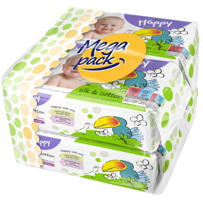 bella baby Happy Feuchttücher Seide & Baumwolle 4x64 Stück