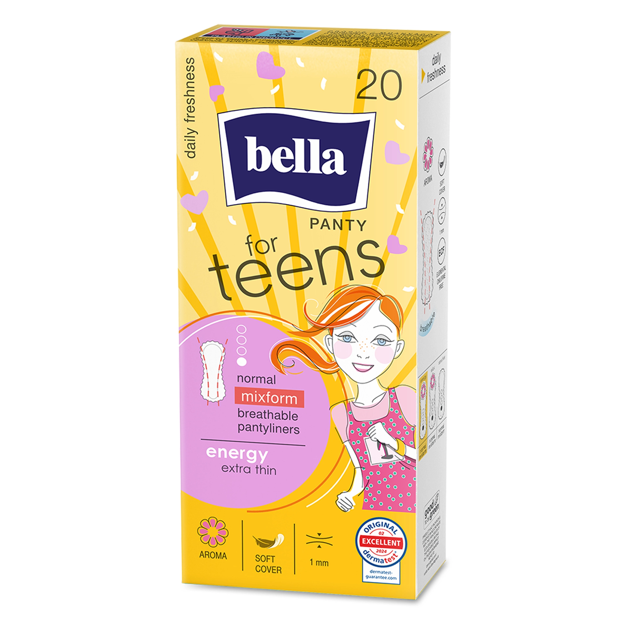 bella for Teens, Slipeinlagen, Energy, mit Duft (20 Stück)