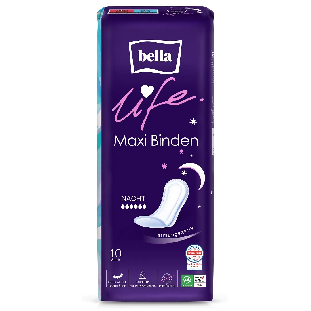 bella life Maxi Binden Nacht ohne Flügel 10 Stück