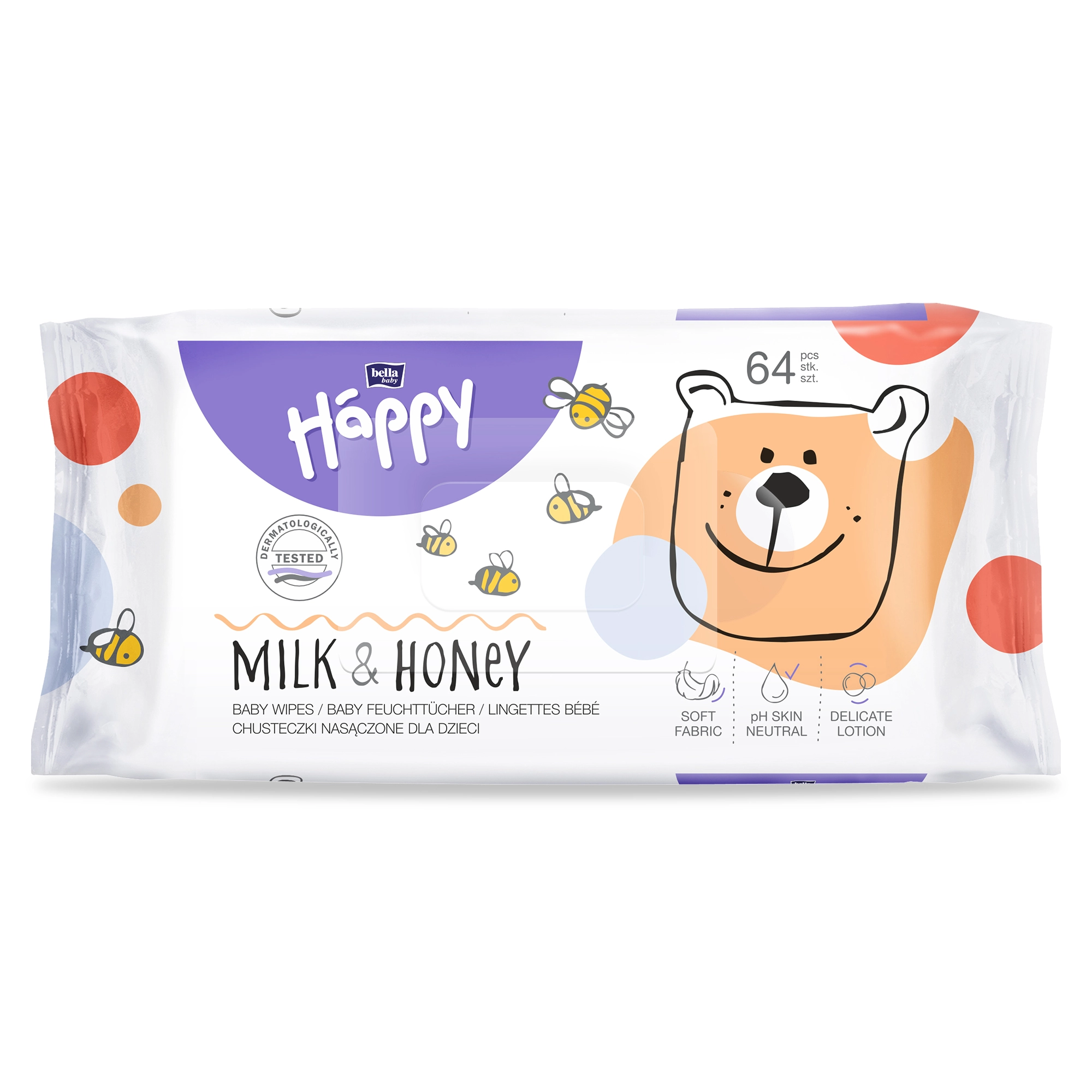 bella baby Happy Feuchttücher Milch und Honig (64 Stück)