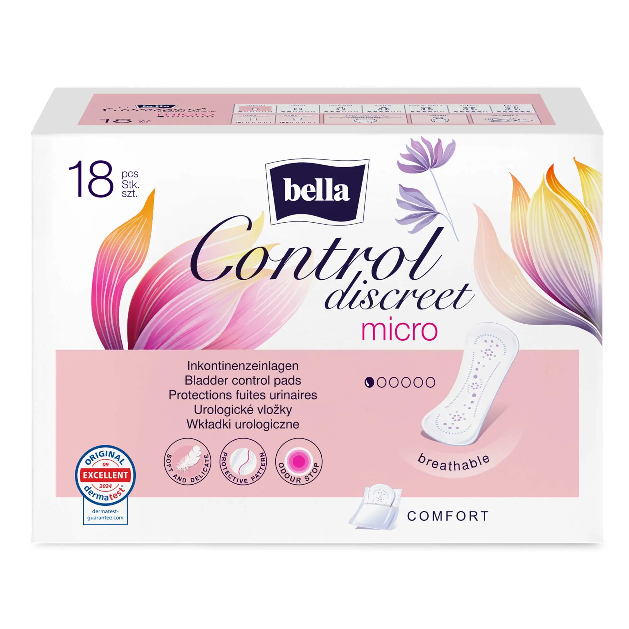 bella Control Discreet Inkontinenzeinlagen Micro 18 Stück