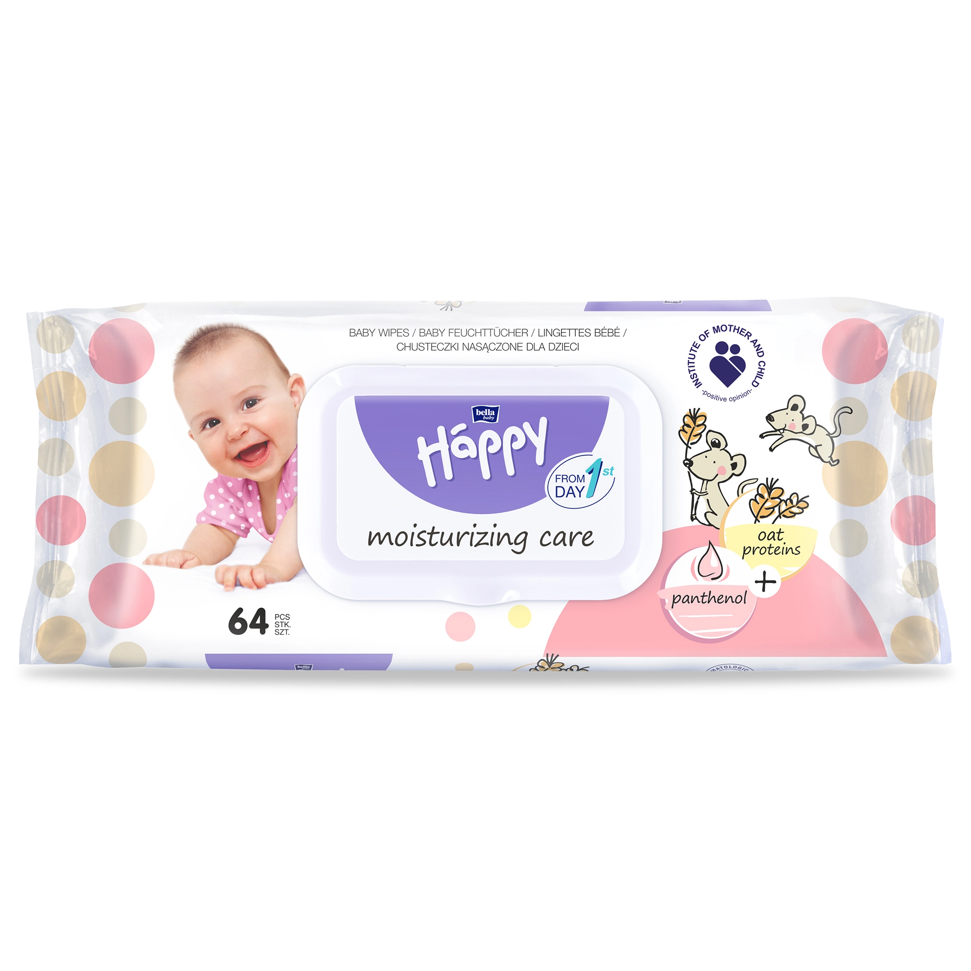 bella baby Happy Feuchttücher Haferproteine und Panthenol mit Klickverschluss 64 Stück