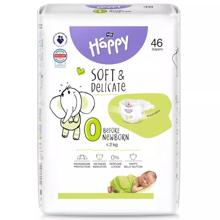 bella baby Happy Windeln Gr.0 Before Newborn unter 2kg 46 Stück