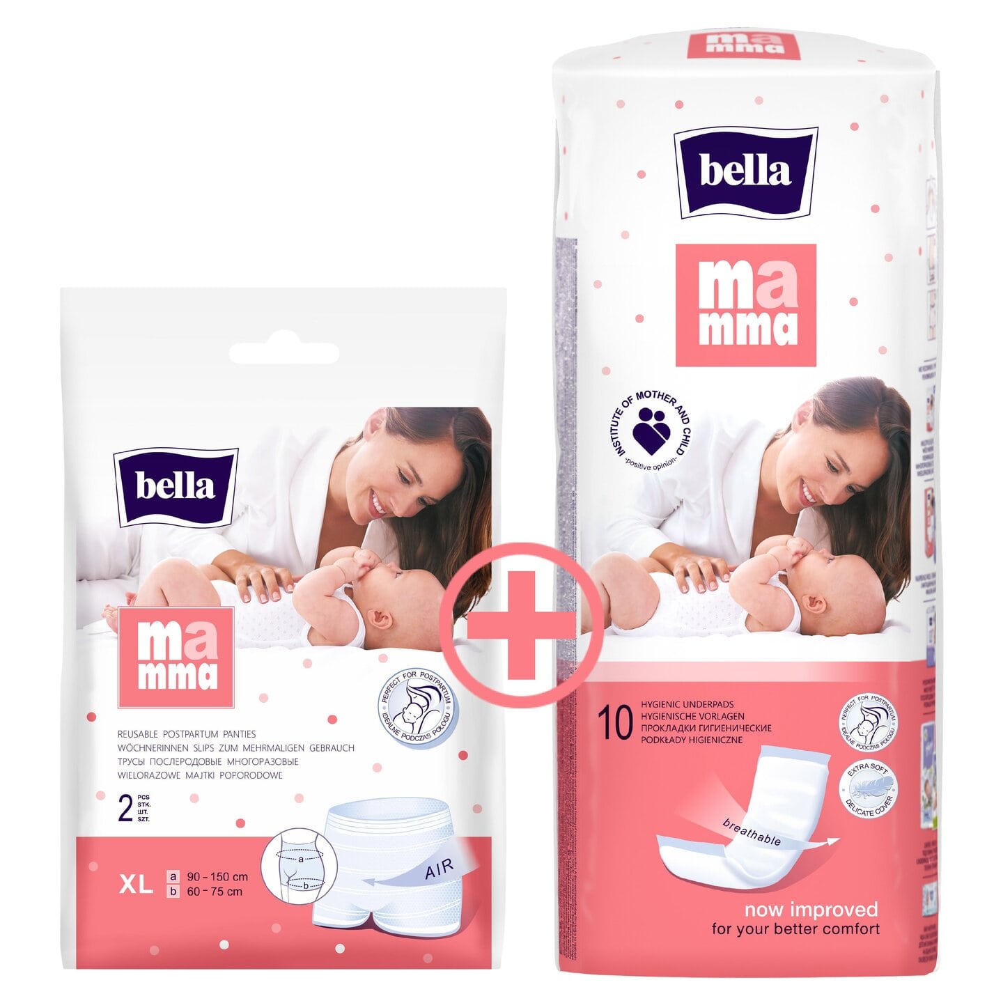 bella Mamma Set 6 Slips XL +60 Stück Wöchnerinnen Vorlagen/Vlieswindeln