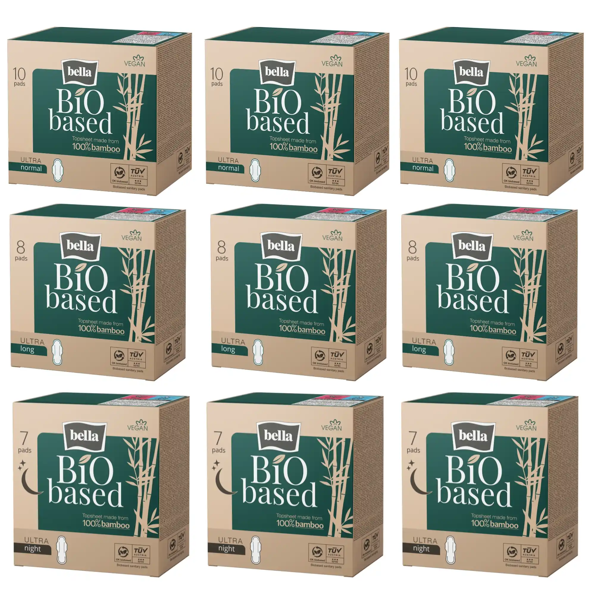 bella bio based Ultra Damenbinden Testbox 9er Pack
