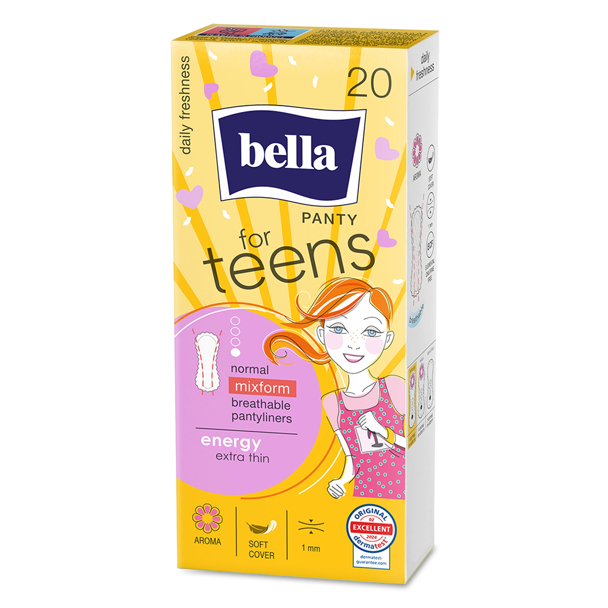 bella for Teens, Slipeinlagen, Energy, mit Duft (20 Stück)