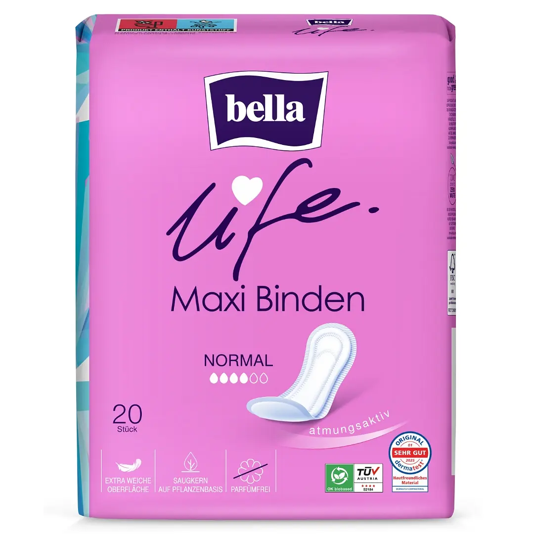 bella life Maxi Binden Normal ohne Flügel 20 Stück