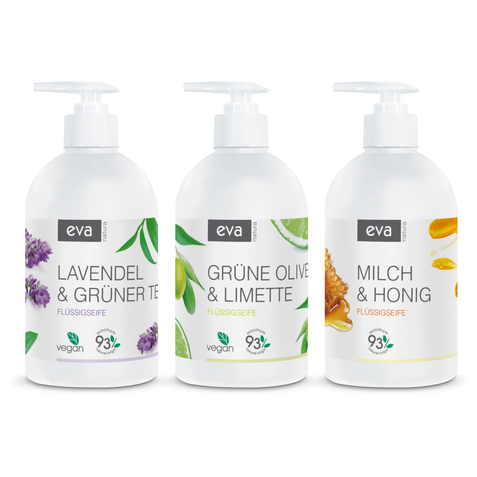 Eva Natura cremige Flüssigseifen nach Wahl im 3er Pack 3x500 ml