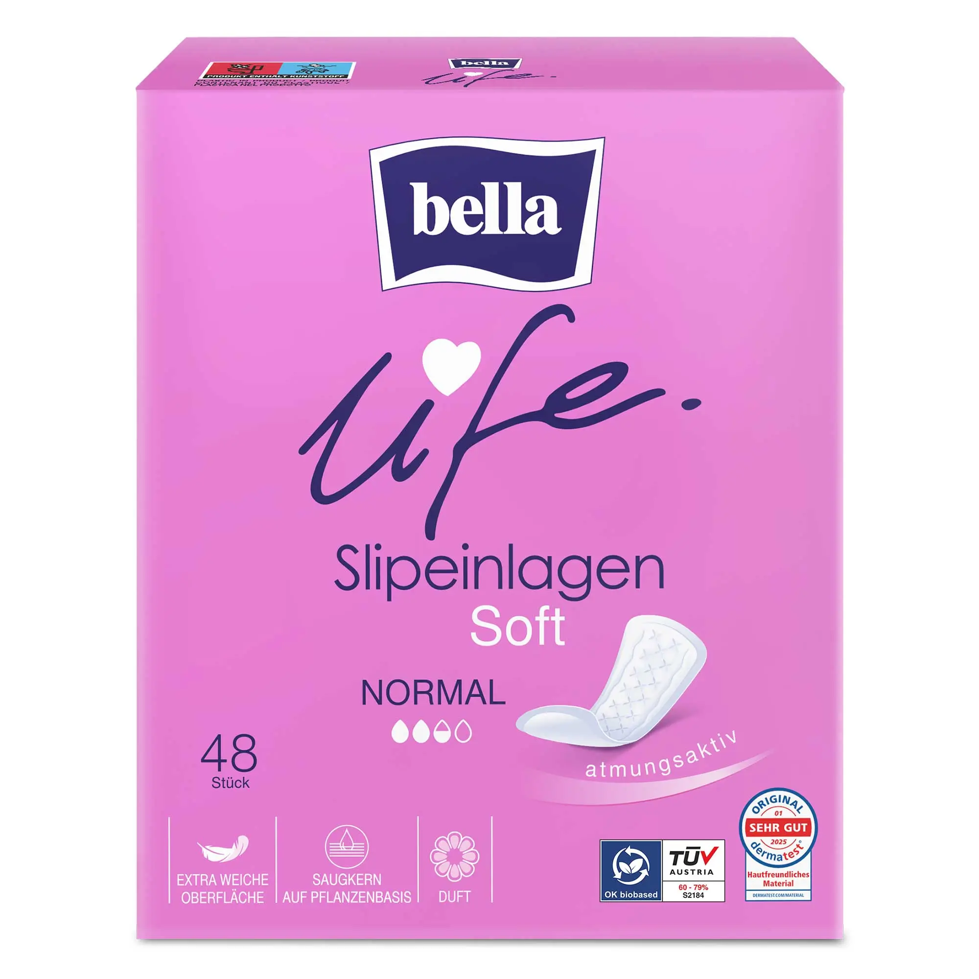 bella life Slipeinlagen Soft Normal mit Frischeduft 48 Stück