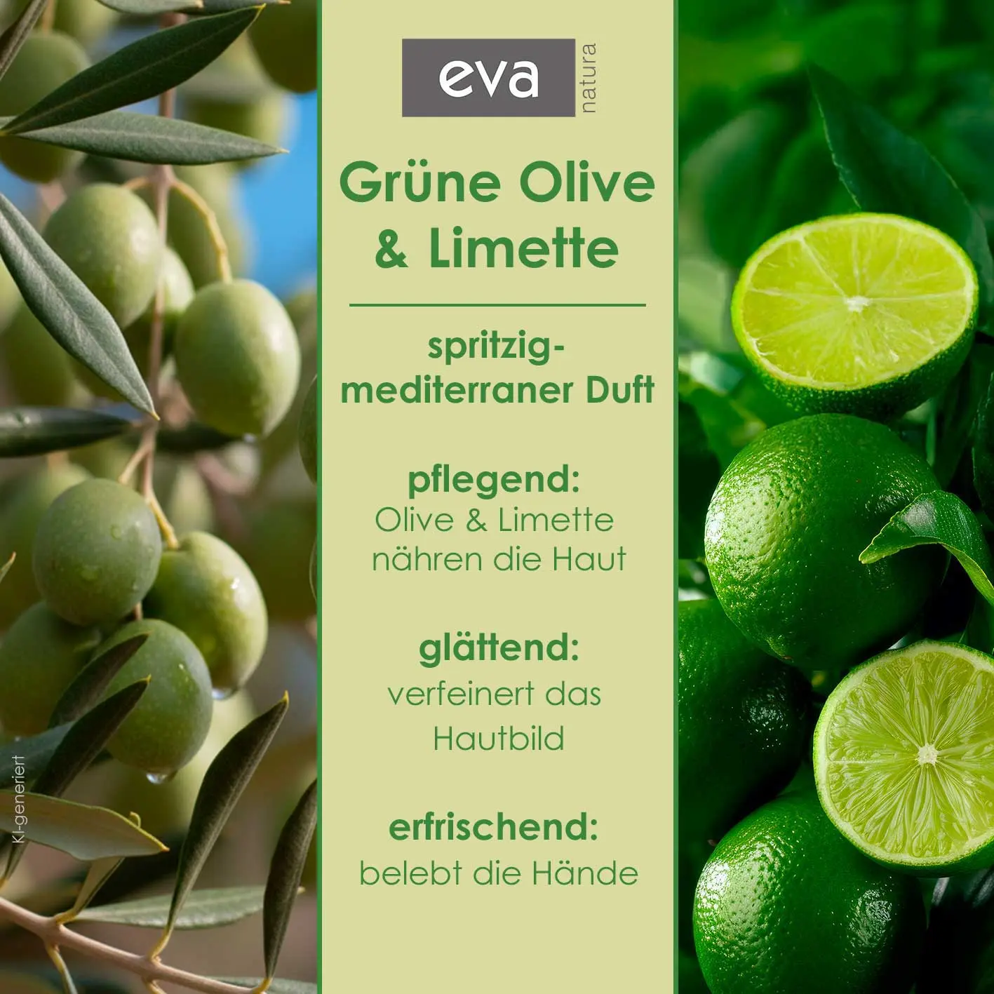 Eva Natura Flüssigseife grüne Oliven und Limetten 500ml