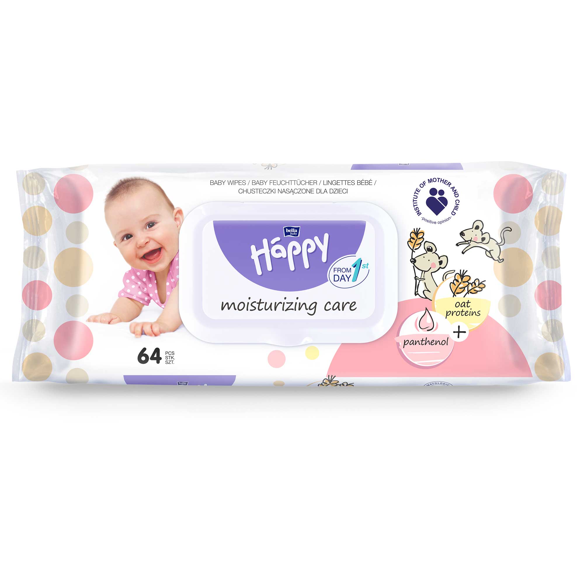 bella baby Happy Feuchttücher Haferproteine und Panthenol mit Klickverschluss 64 Stück