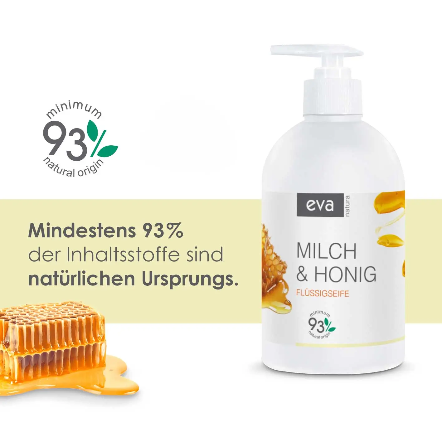 Eva Natura cremige Flüssigseife Milch und Honig 500 ml