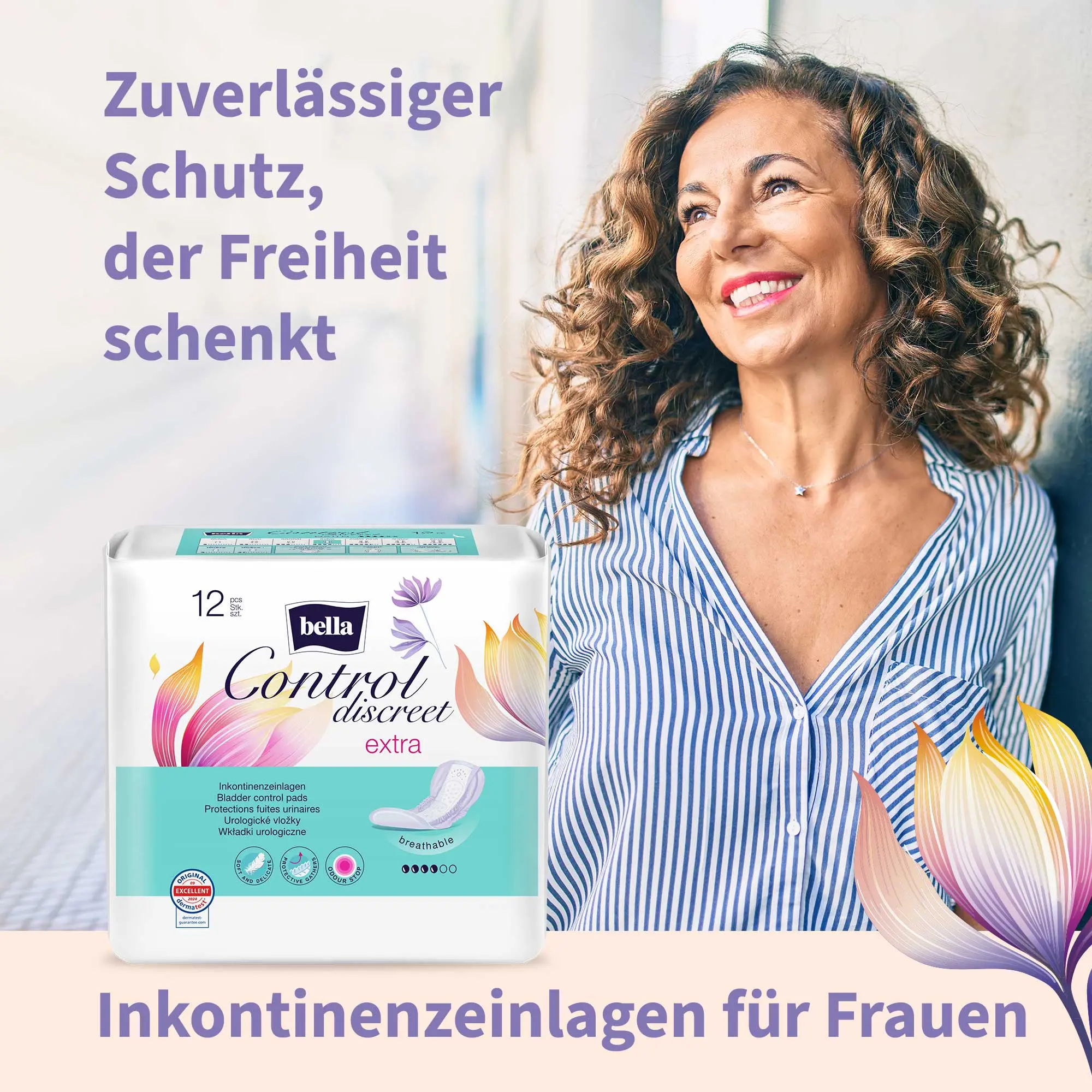 Bladder control pads BELLA CONTROL DISCREET EXTRA 10 pcs