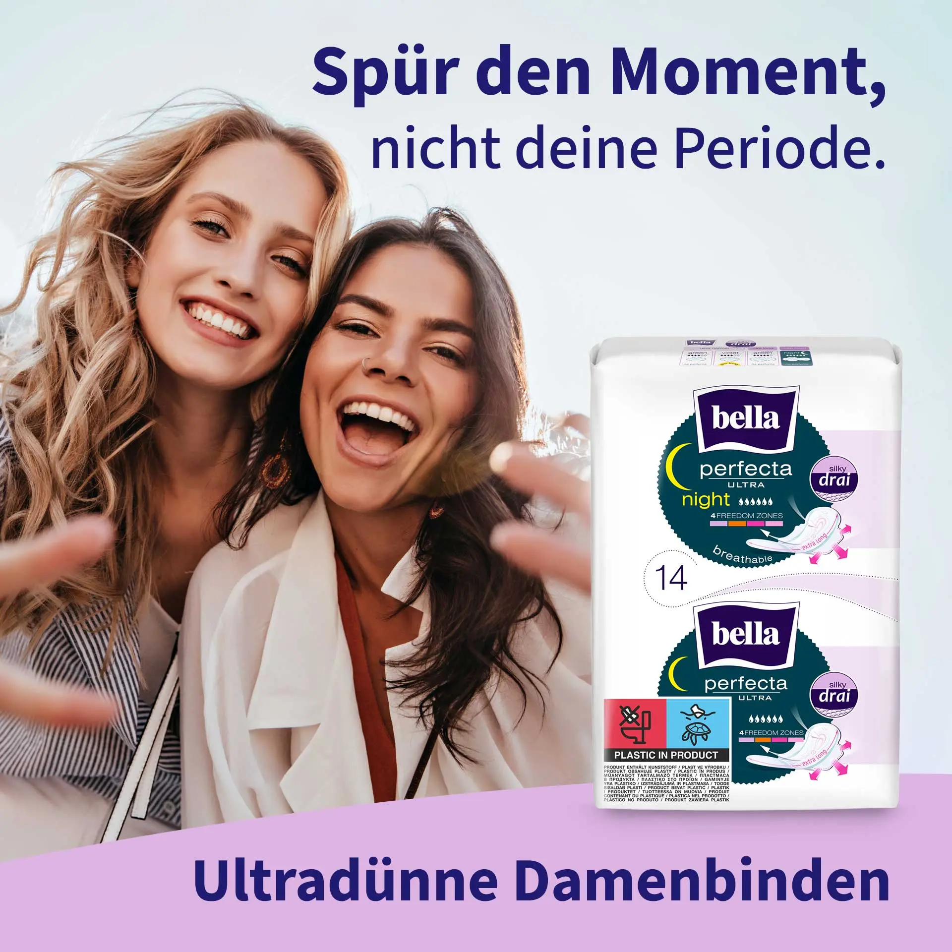 bella Perfecta, Ultra Binden Night, mit Flügeln, Silky Drai (14 Stück)