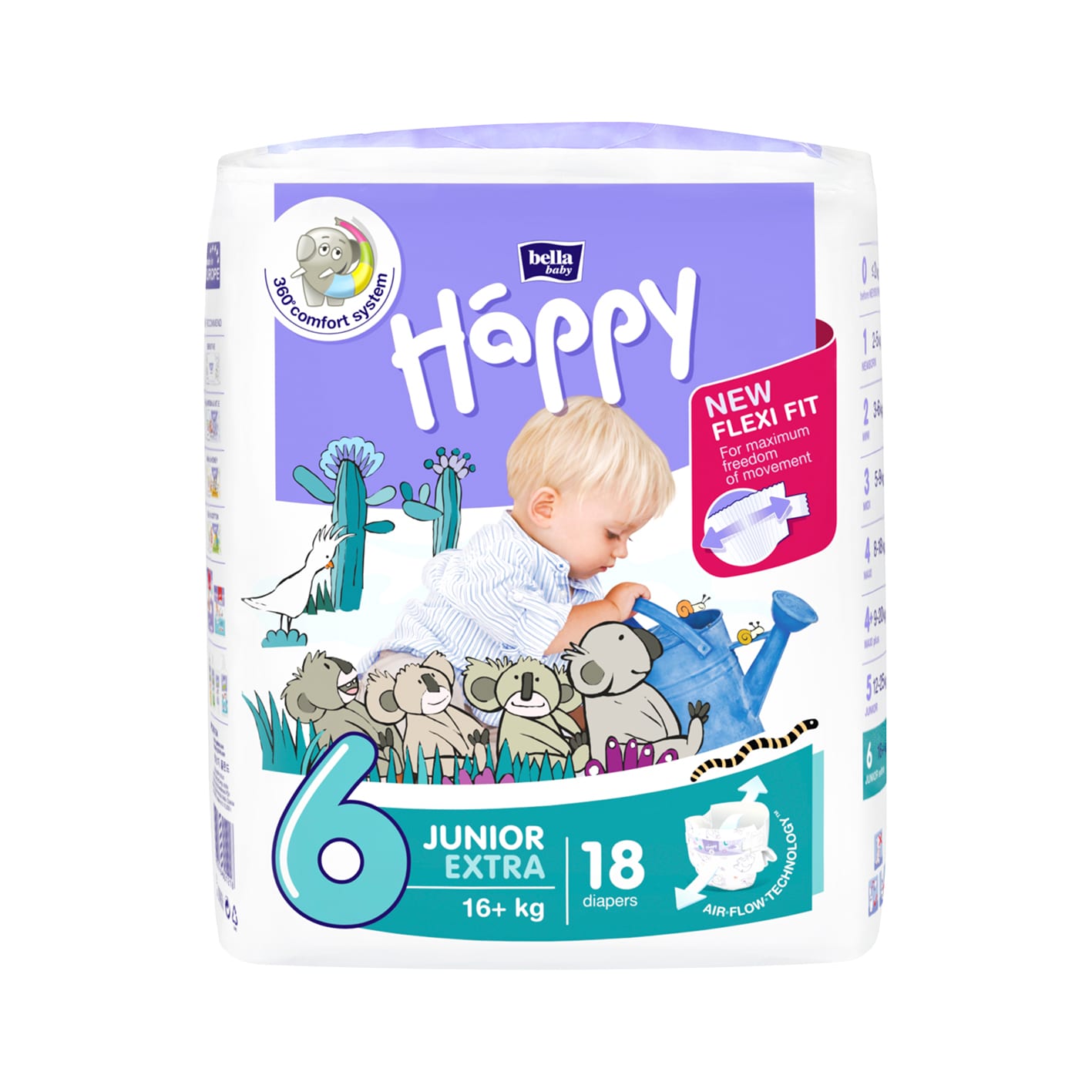bella baby Happy Windeln Gr.6 Junior Extra 16+kg 18 Stück