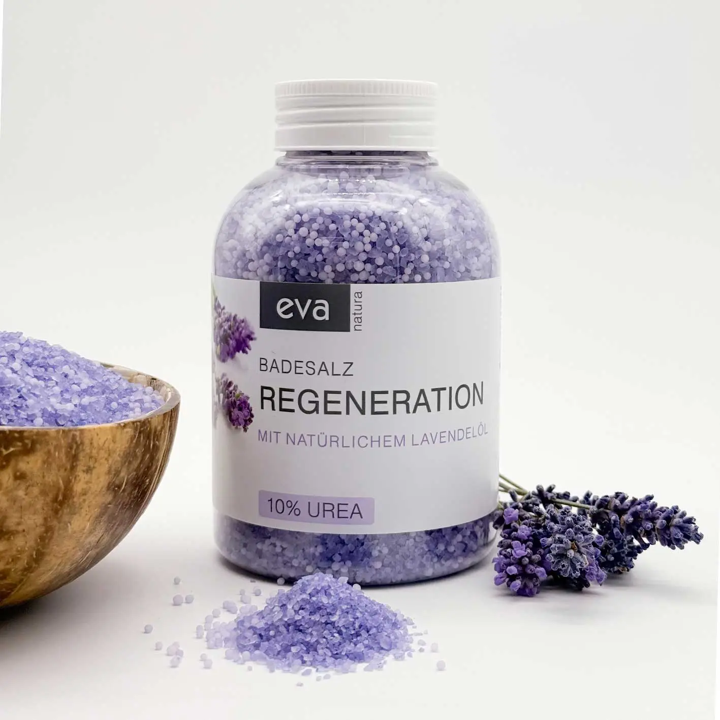 Eva Natura Badesalz Regeneration mit natürlichem Lavendelöl 600 g