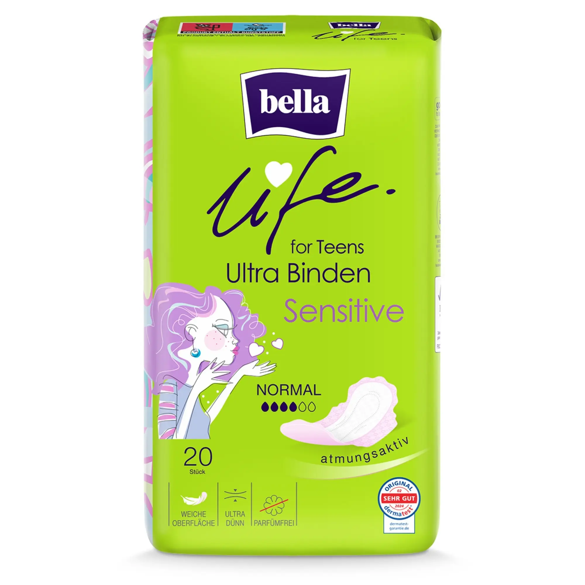 bella life for Teens Ultra Binden Sensitive Normal 20 Stück