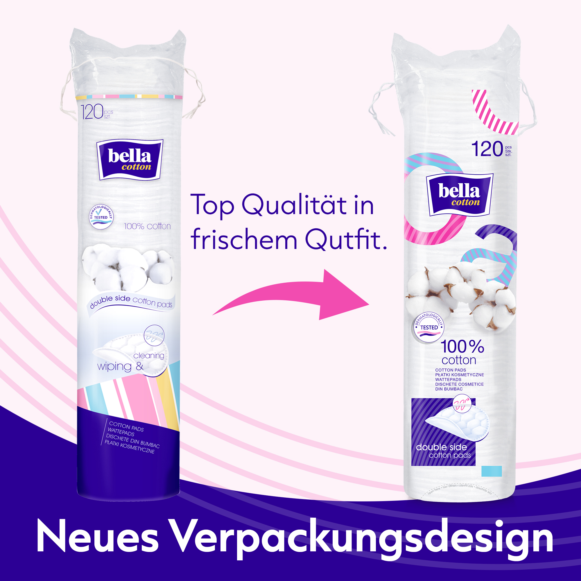 bella Cotton Wattepads rund (120 Stück)