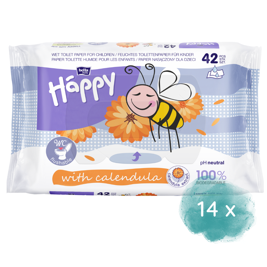bella baby Happy feuchtes Toilettenpapier Calendula 14er Pack
