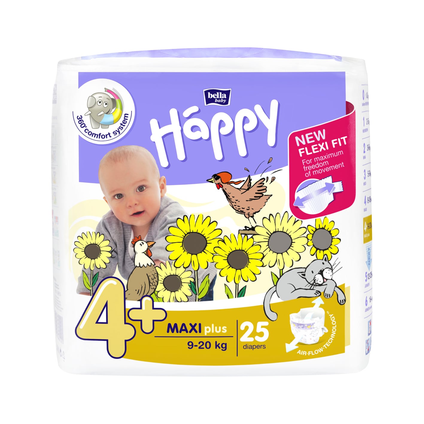 bella baby Happy Windeln Gr.4+ Maxi Plus 9-20kg 25 Stück 
