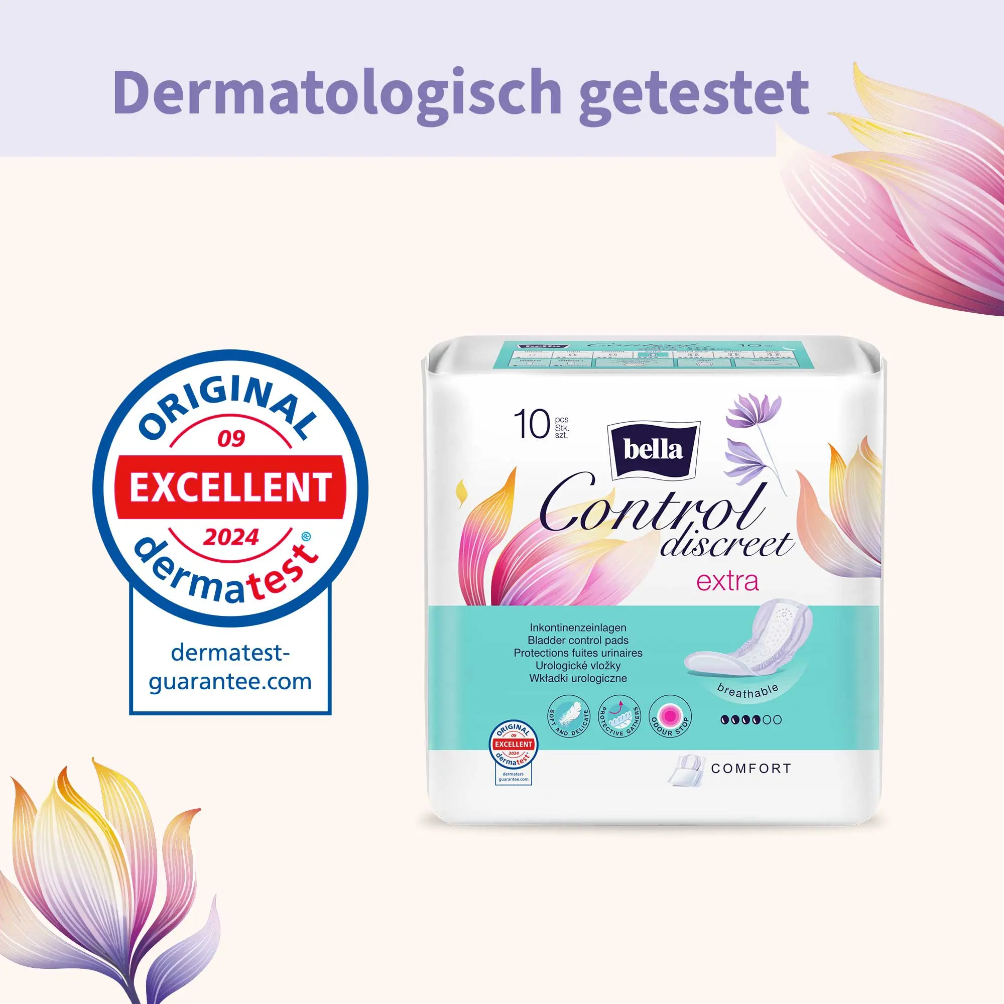 bella Control Discreet, Inkontinenzeinlagen, Extra (10 Stück)