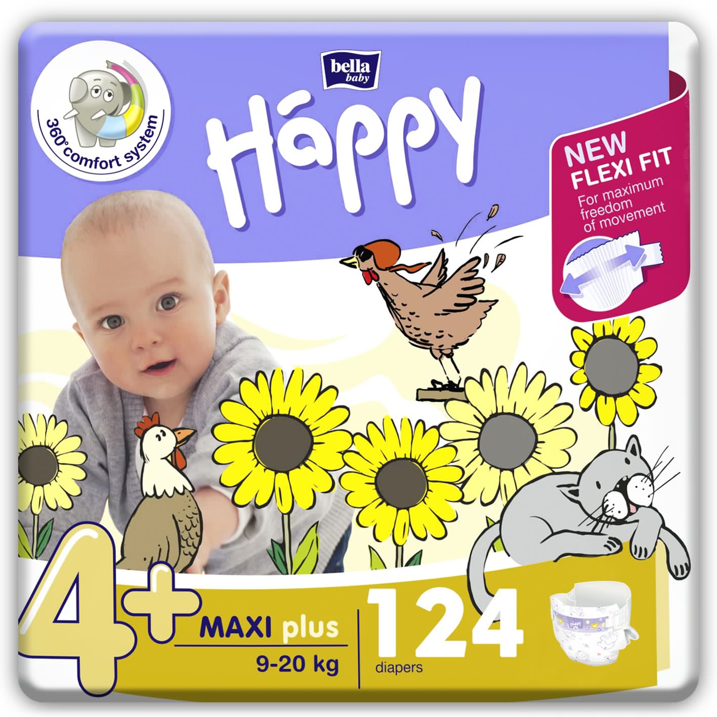 1. Happy Box WindelGröße: Maxi Plus Gr. 4+ (9-20kg), 2. Happy Box WindelGröße: Maxi Plus Gr. 4+ (9-20kg), 1. Sorte Feuchttücher: Sensitive, 2. Sorte Feuchttücher: Sensitive