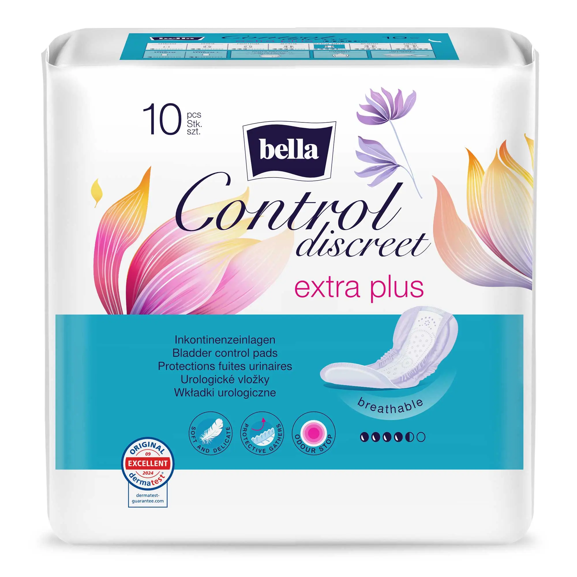 bella Control Discreet, Inkontinenzeinlagen, Extra Plus (10 Stück)