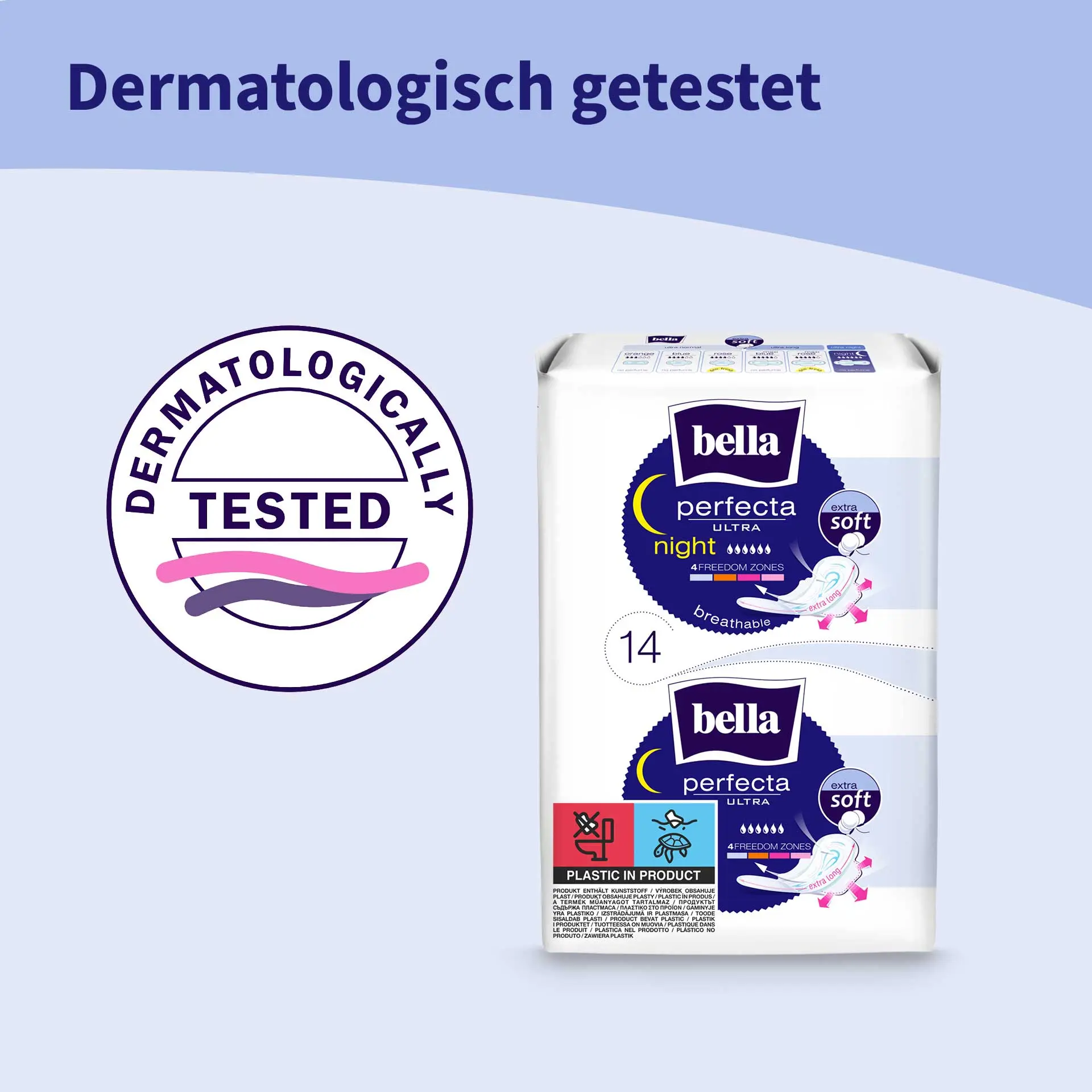 bella Perfecta, Ultra Binden Night, mit Flügeln, Extra Soft (14 Stück)