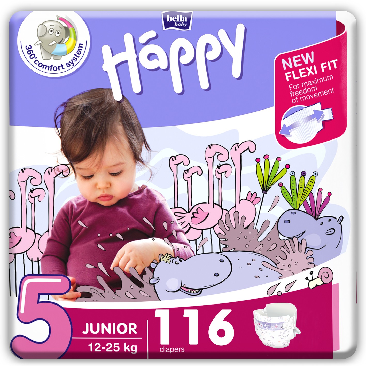 1. Happy Box WindelGröße: Junior Gr. 5 (12-25kg), Feuchttücher Sorte: Sensitive